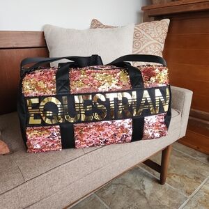 Justice Pink and Gold Sequin Equestrian Bag